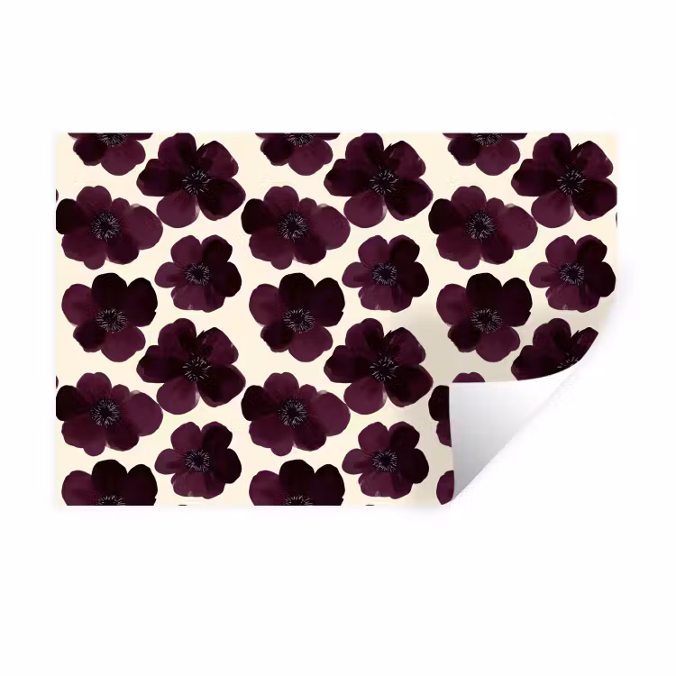 Muursticker - Bloemen - Aquarel - Paars — 1