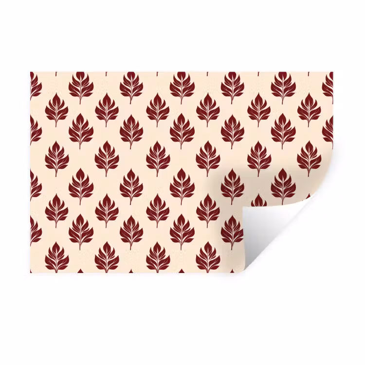 Muursticker - Botanisch - Patroon - Bordeaux — 1