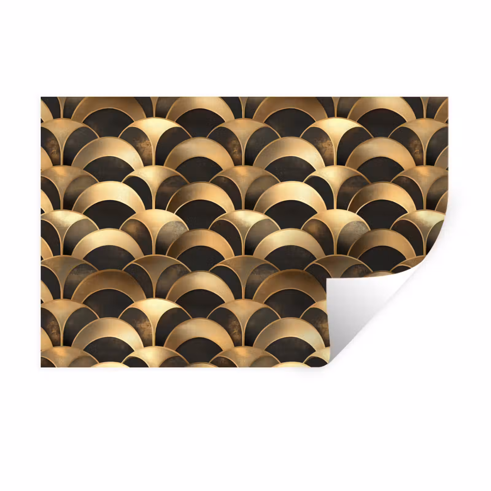 Muursticker - Schubben - Structuur - Goud — 1