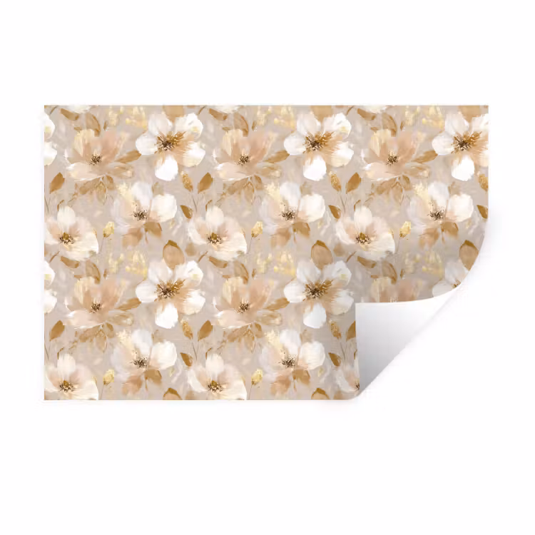 Muursticker - Bloemen - artistiek - Goud — 1