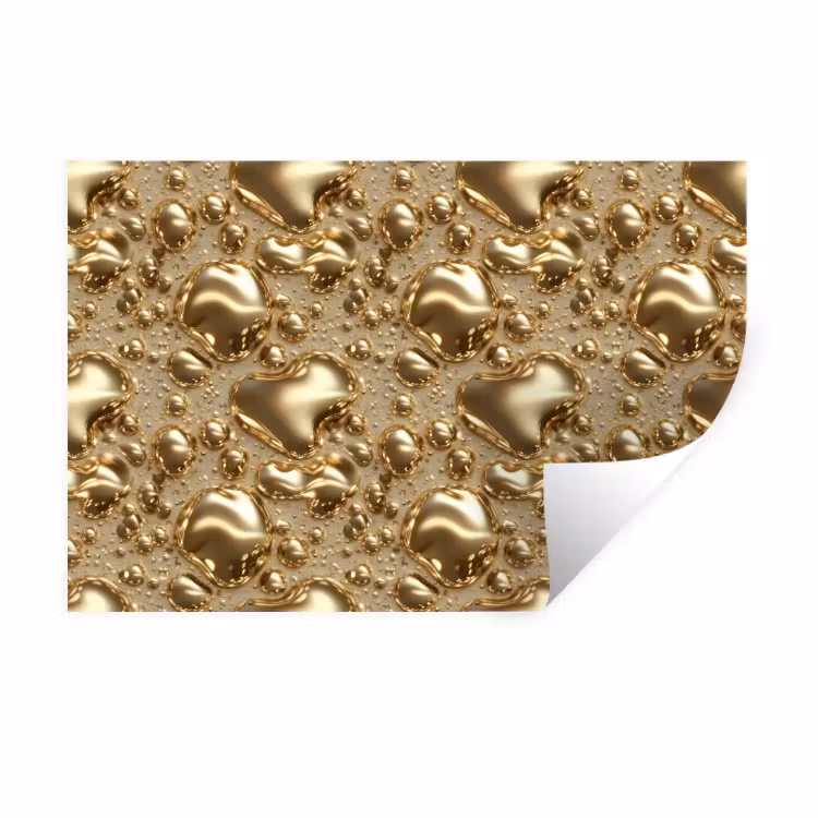Muursticker - Druppels - Organisch - Goud — 1