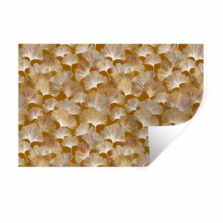 Muursticker - Ginkgo - Bladeren - Goud — 1