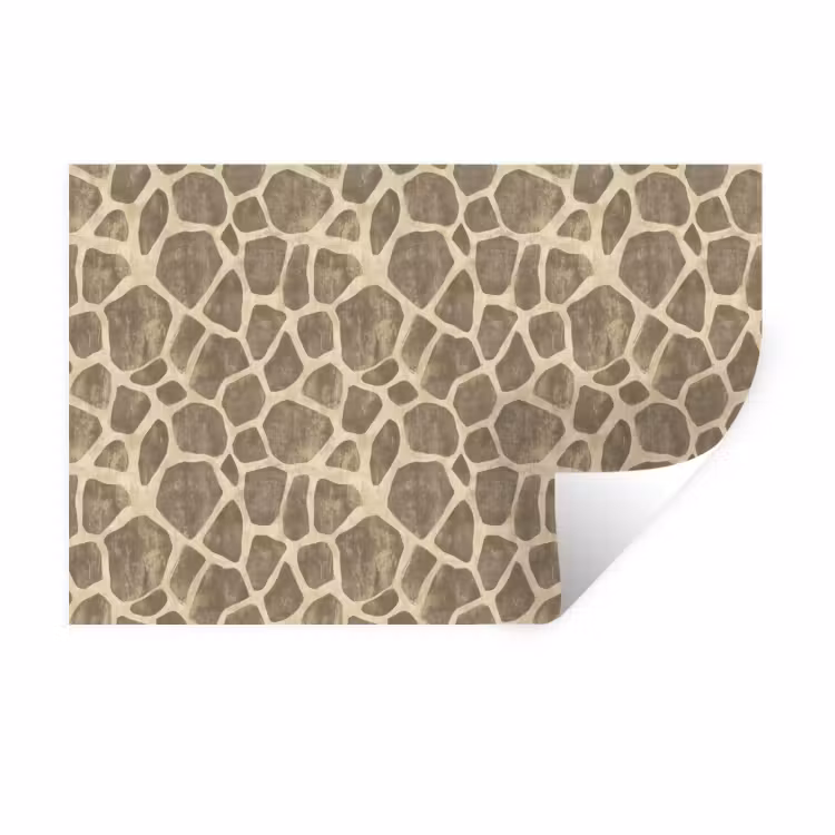 Muursticker - Giraf - Patroon - Beige - Bruin — 1
