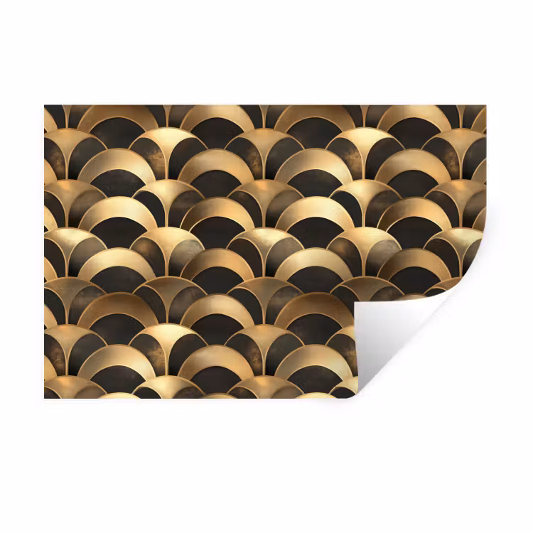 Muursticker - Schubben - Structuur - Goud — 1