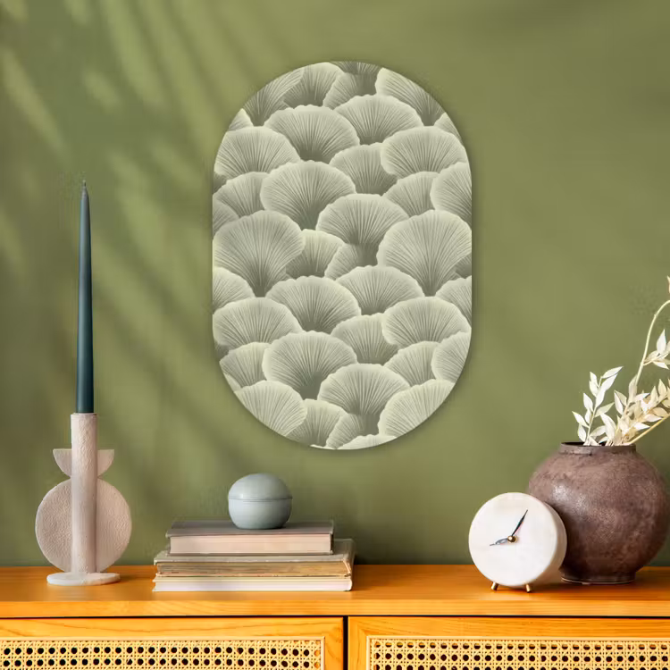 Muurovaal - Kunststof - Waaier - Blad - Groen — 2