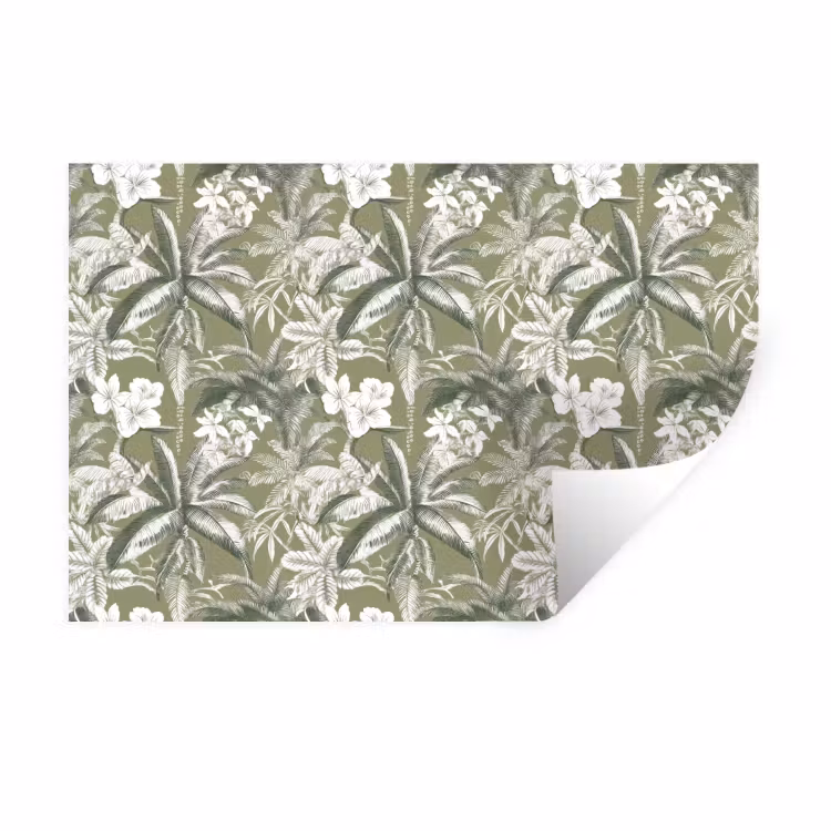 Muursticker - Botanisch - Bloemen - Groen — 1