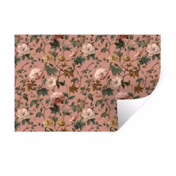Muursticker - Bloemen - Klassiek - Roze — 1