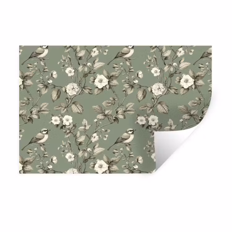Muursticker - Botanisch - Vogels - Groen — 1