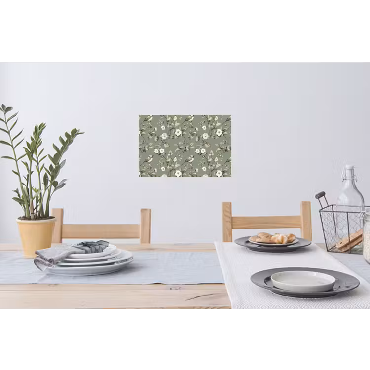 Muursticker - Botanisch - Vogels - Groen — 3