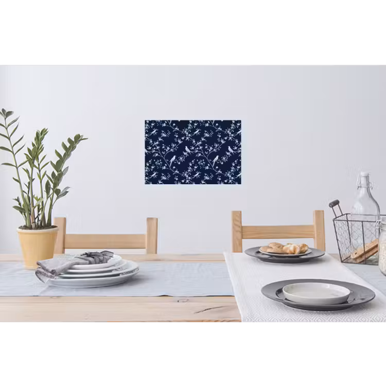 Muursticker - Grafisch - Bloesemtak - Blauw — 3