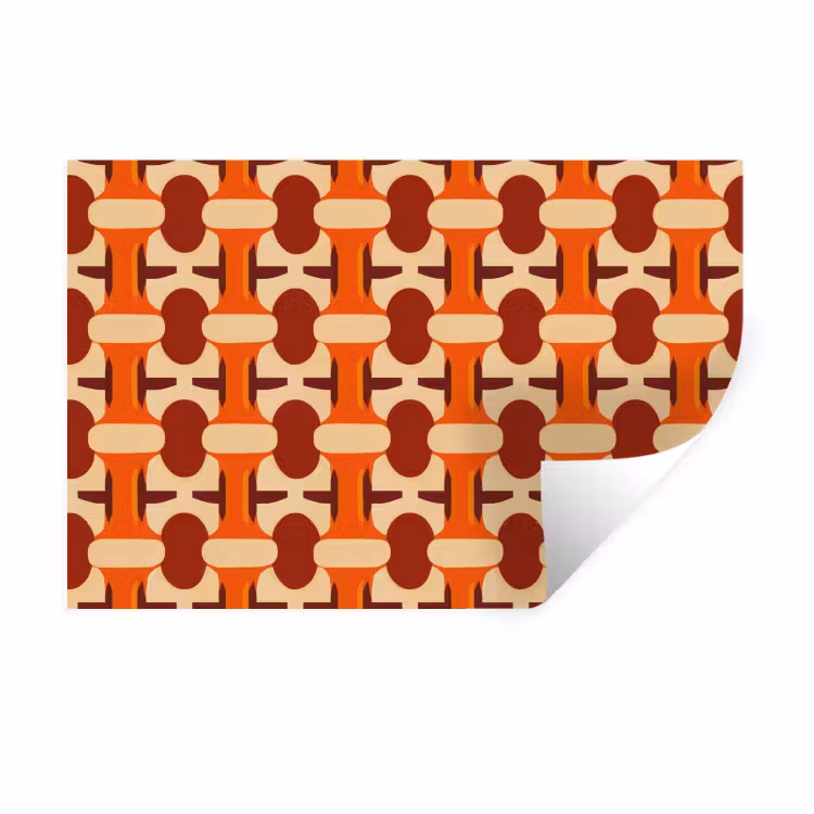 Muursticker - Geometrisch - Retro - Oranje — 1