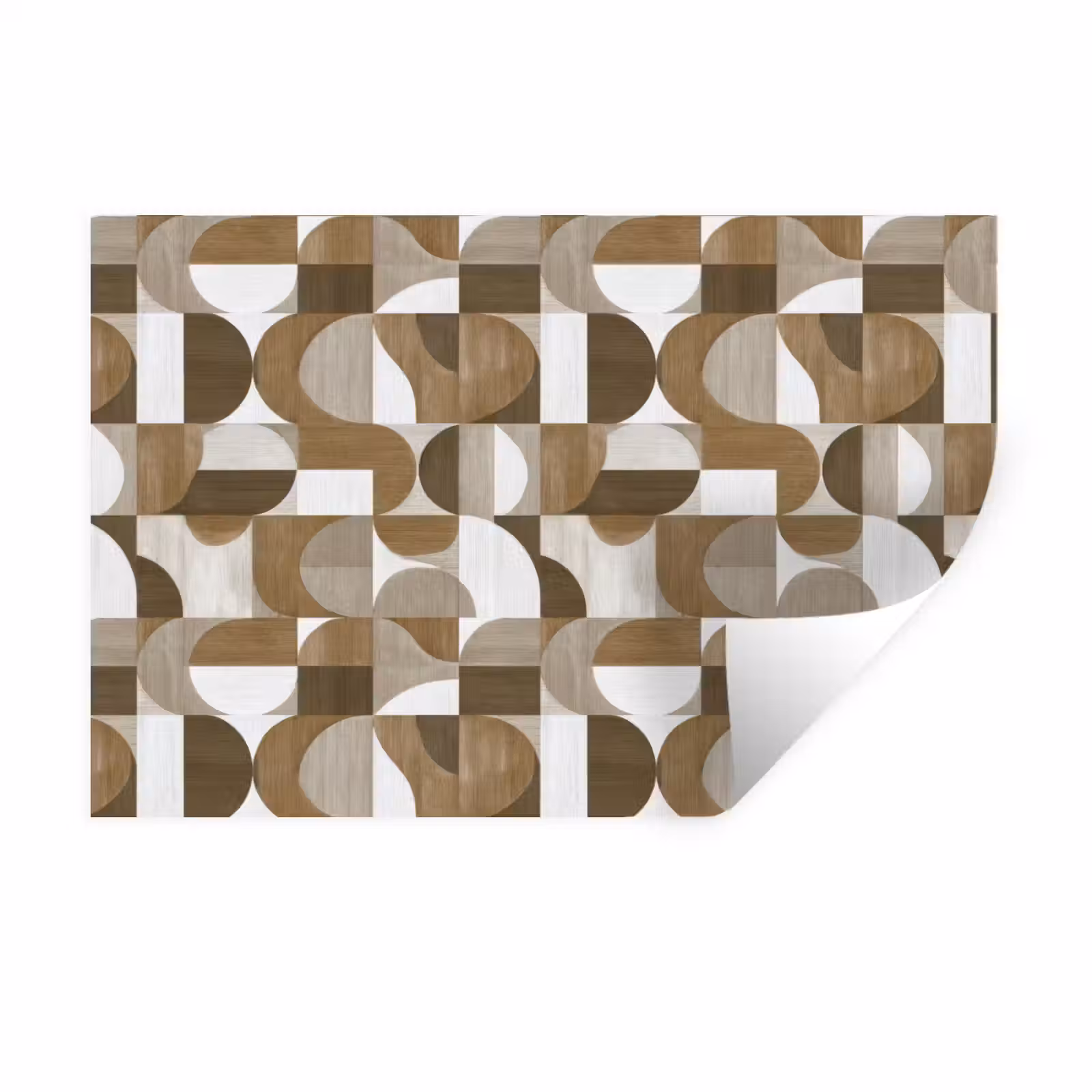 Muursticker - Abstract - Retro - Bruin — 1