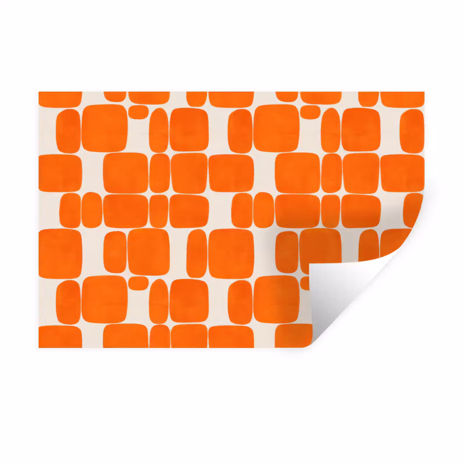 Muursticker - Patroon - Retro - Oranje — 1