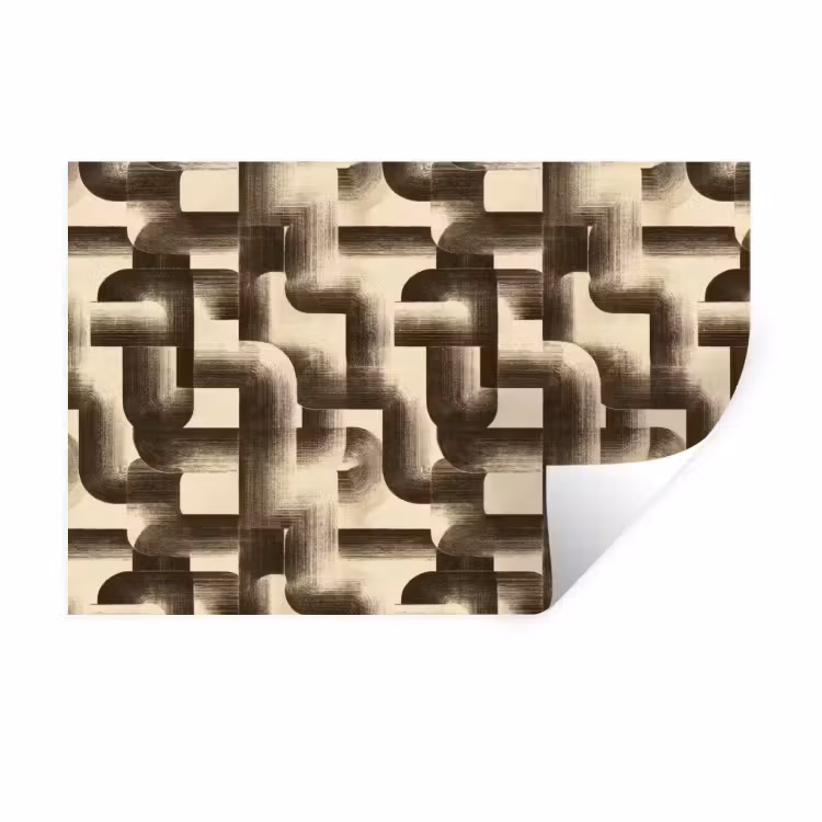 Muursticker - Abstract - Retro - Zwart — 1