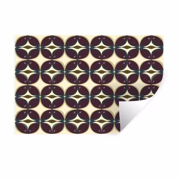 Muursticker - Cirkel - Retro - Kleurrijk — 1