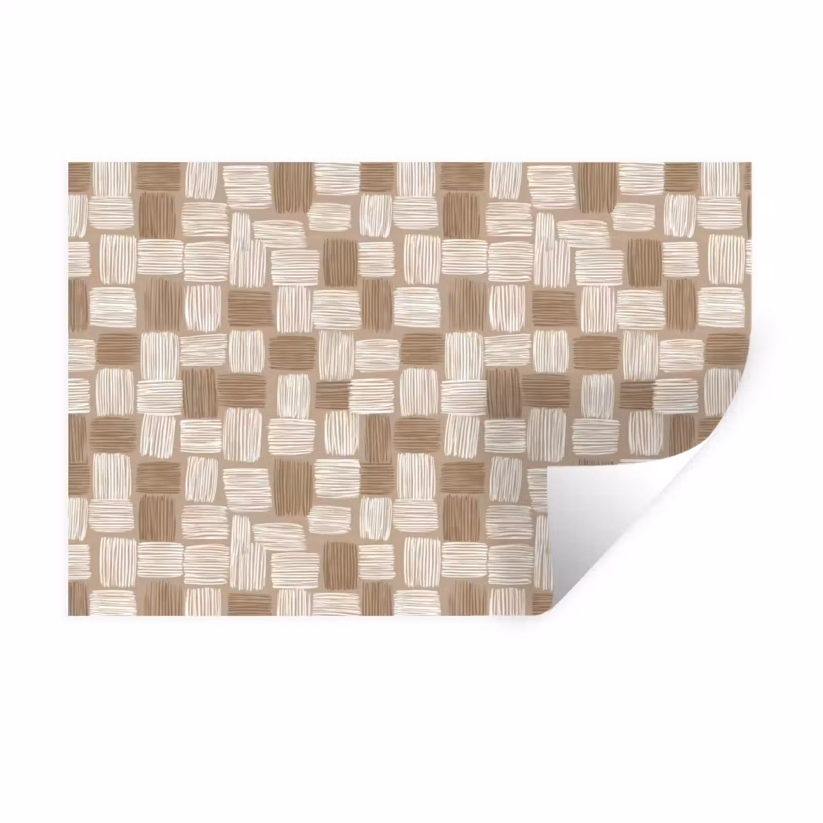 Muursticker - Blok - Patroon - Bruin — 1