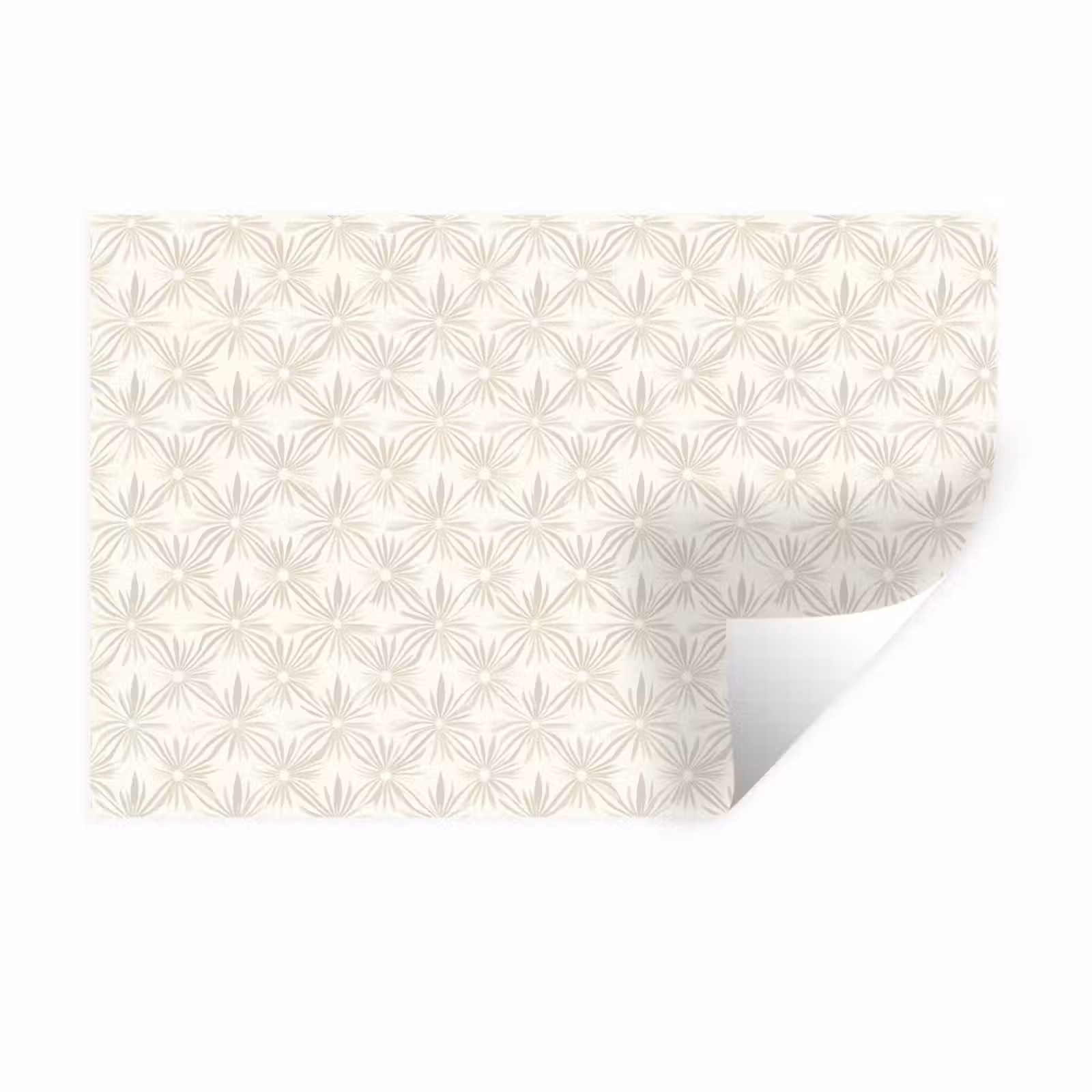 Muursticker - Patroon - Bloemen - Beige — 1