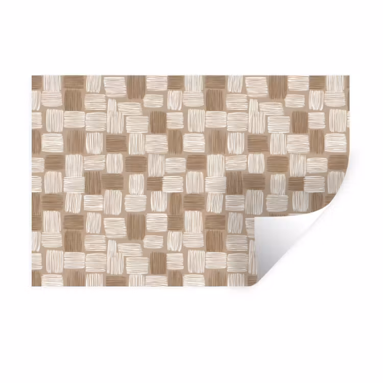 Muursticker - Blok - Patroon - Bruin — 1