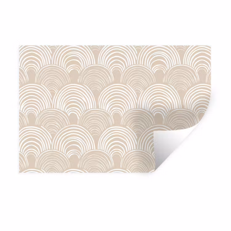 Muursticker - Golven - Structuur - Beige — 1