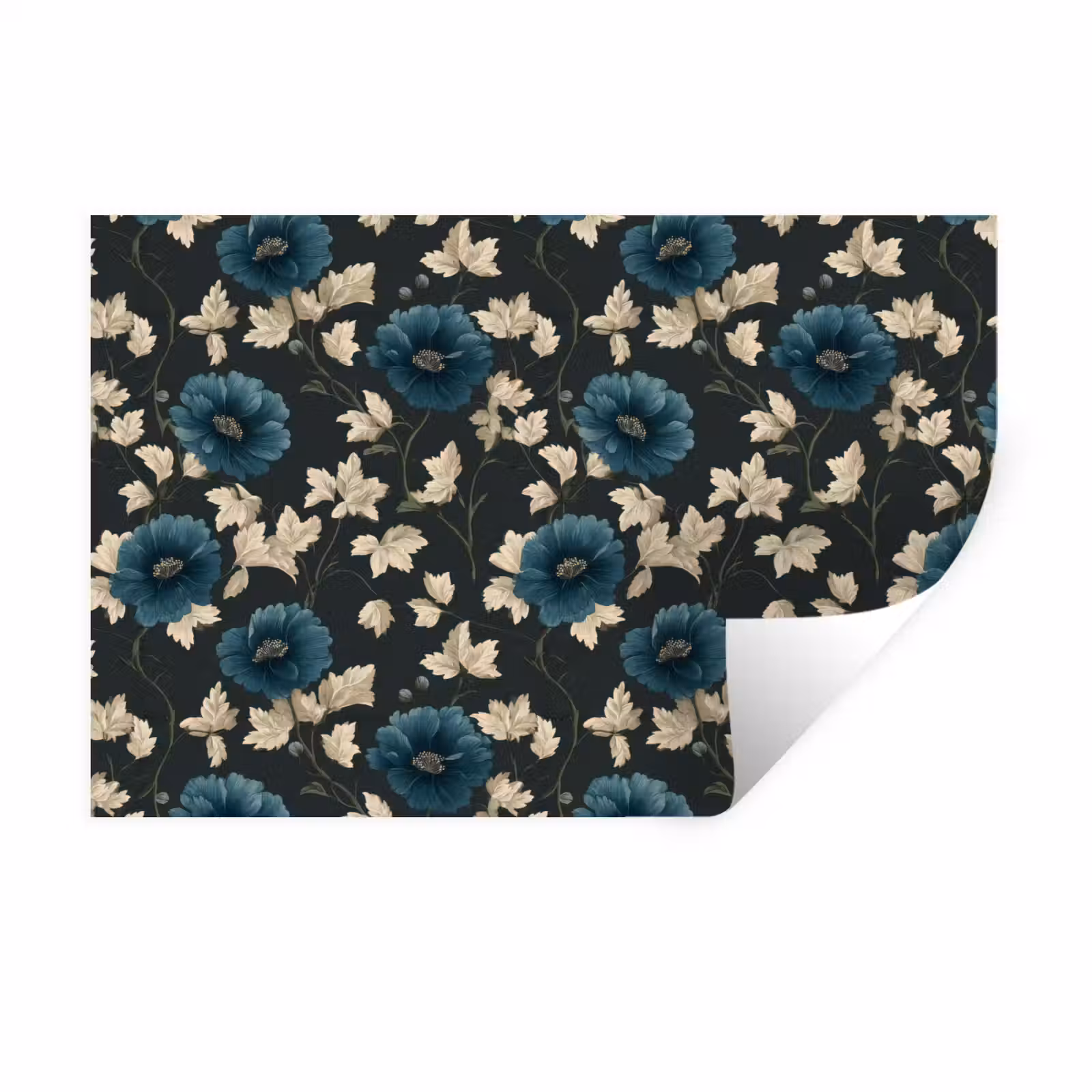 Muursticker - Botanisch - Bloemen - Blauw — 1