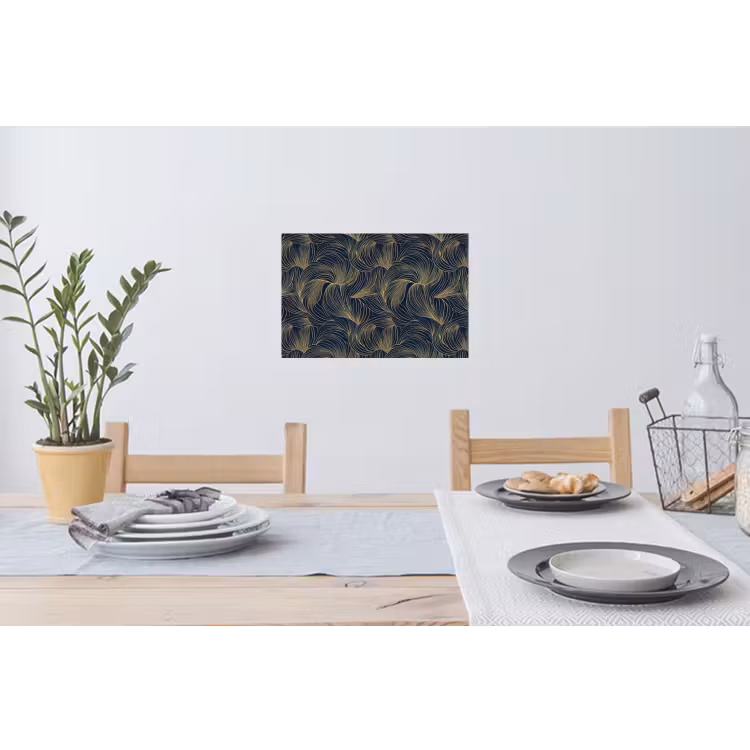 Muursticker - Abstract - Lijnen - Blauw - Goud — 3