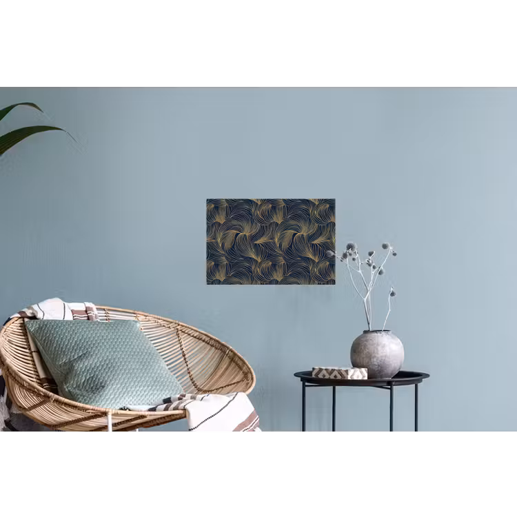 Muursticker - Abstract - Lijnen - Blauw - Goud — 4