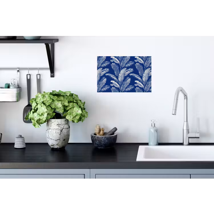 Muursticker - Blad - Palm - Blauw — 2