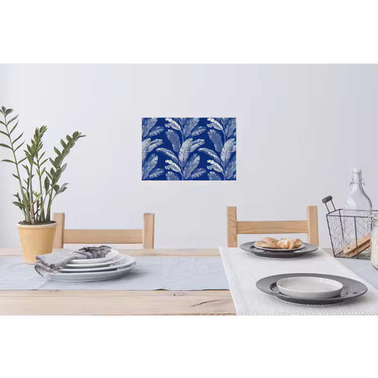 Muursticker - Blad - Palm - Blauw — 3