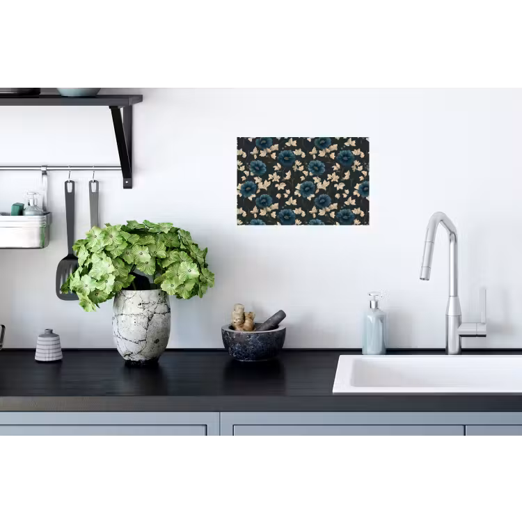 Muursticker - Botanisch - Bloemen - Blauw — 2
