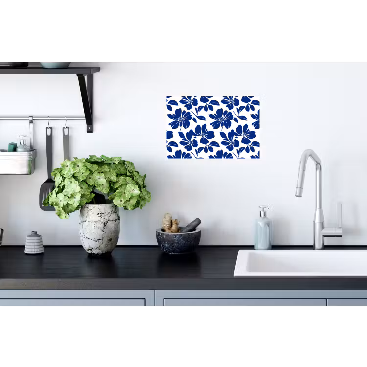 Muursticker - Floraal - Modern - Blauw — 2