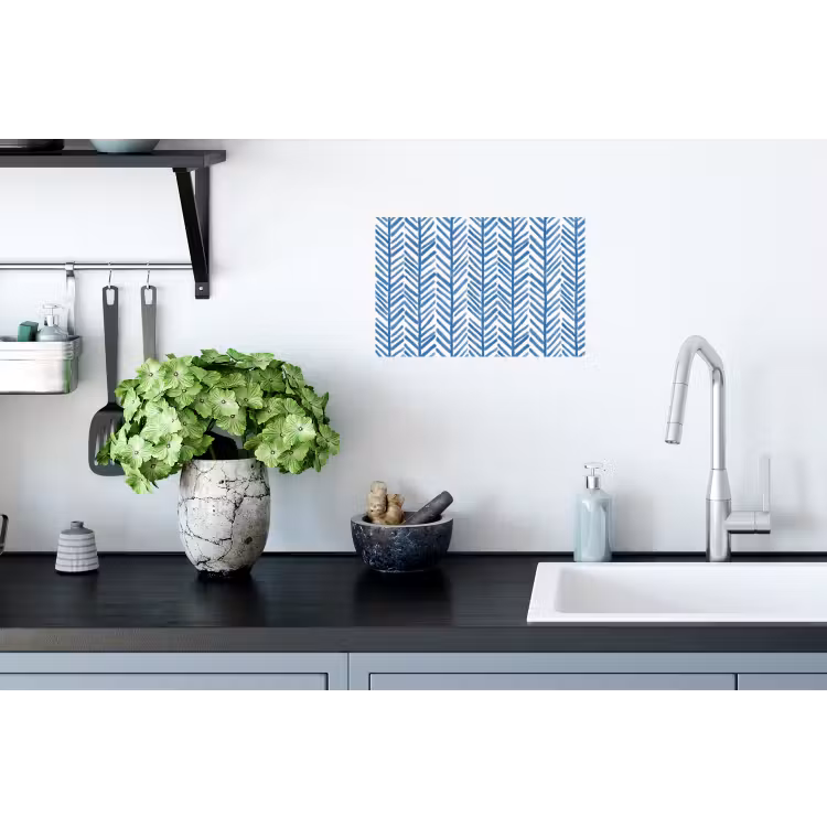 Muursticker - Patroon - Streep - Blauw — 2
