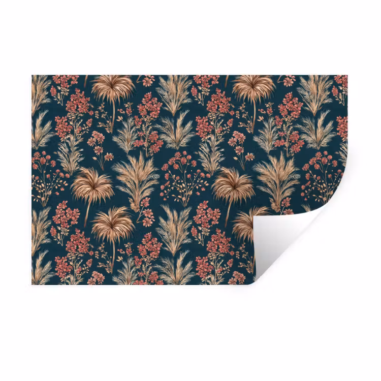Muursticker - Botanisch - Patroon - Blauw — 1
