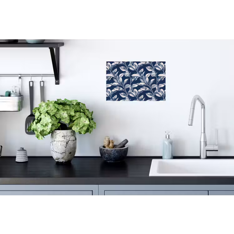 Muursticker - Botanisch - Patroon - Blauw — 2