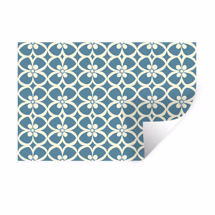 Muursticker - Patroon - Symmetrisch - Blauw — 1