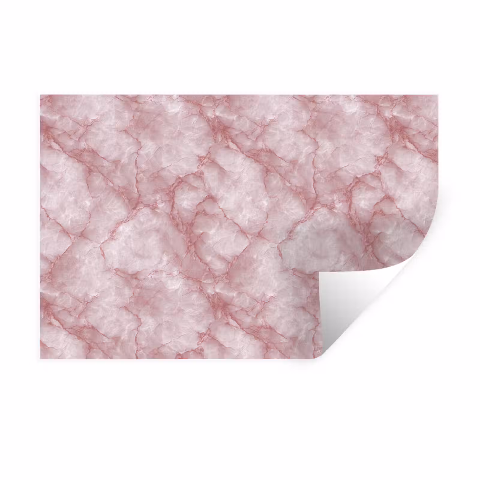 Muursticker - Roze - Kwartsmarmer - Aders — 1
