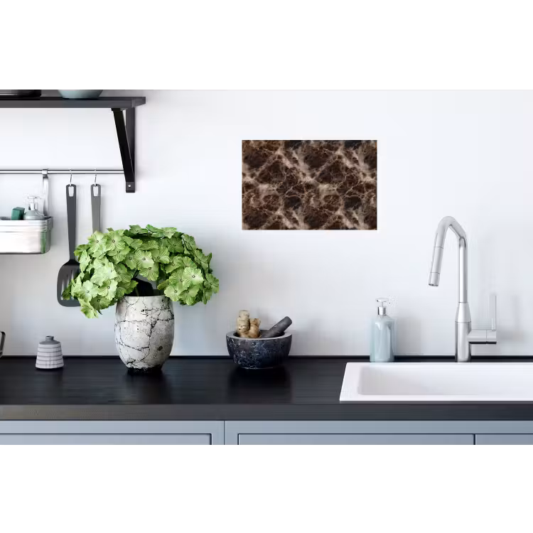 Muursticker - Bruin - Goud - Marmer — 2