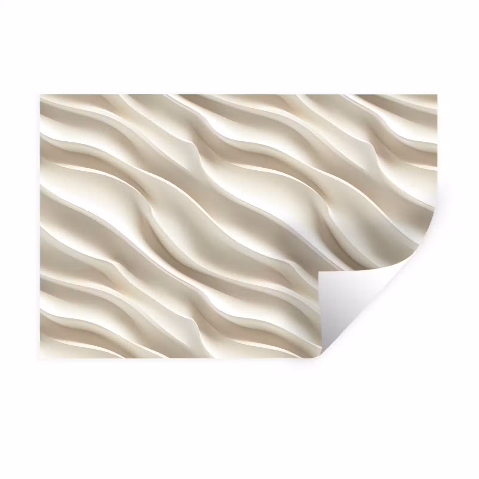 Muursticker - Diagonaal - Golven - Crème — 1