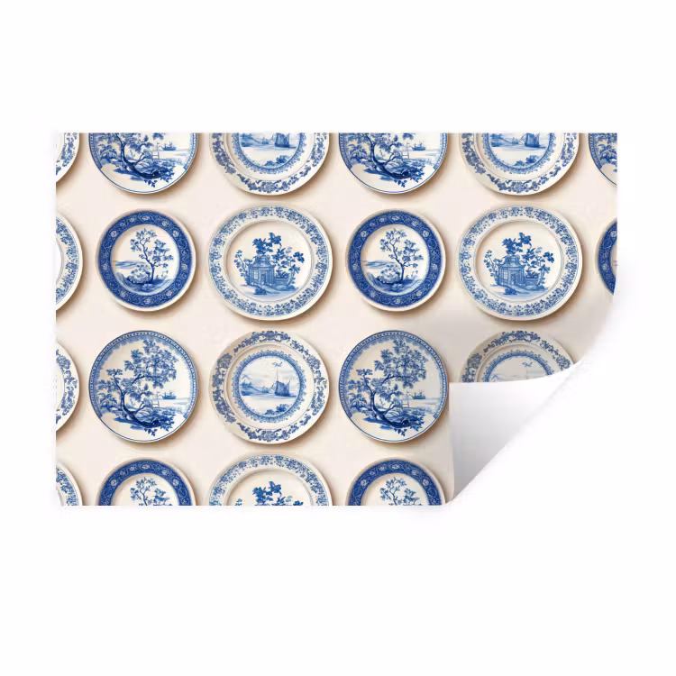 Muursticker - Borden - Bomen - Planten - Blauw — 1