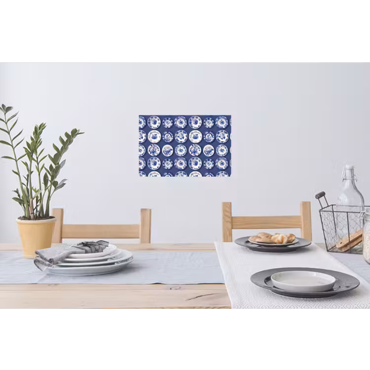 Muursticker - Borden - Floraal - Blauw — 3