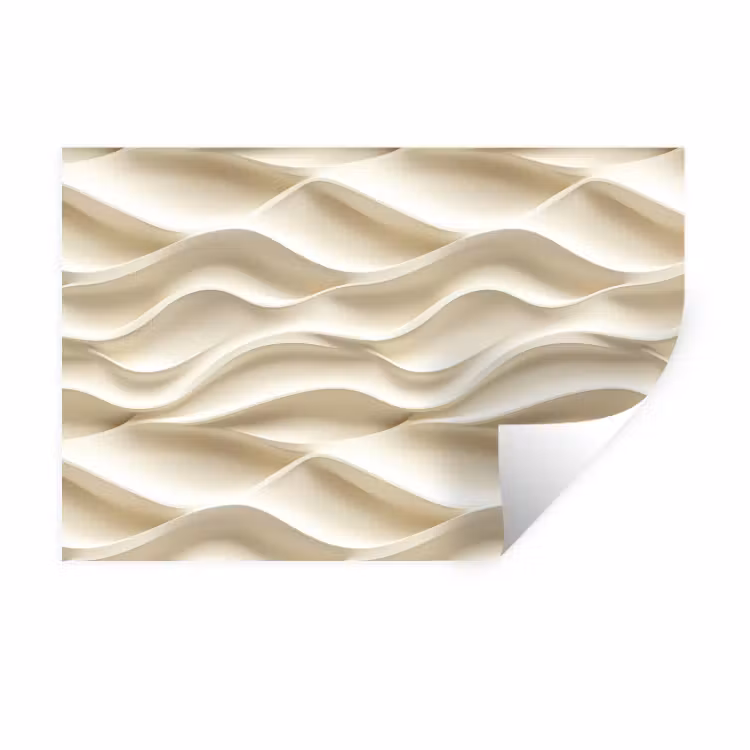Muursticker - Lijnen - Golvend - Crème — 1