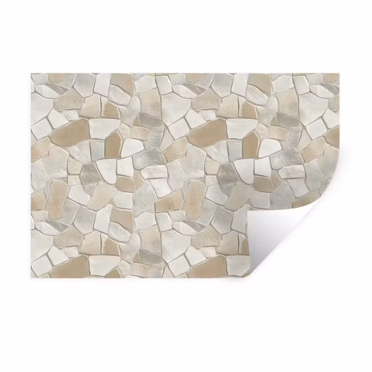 Muursticker - Mozaïek - Stenen - Beige — 1