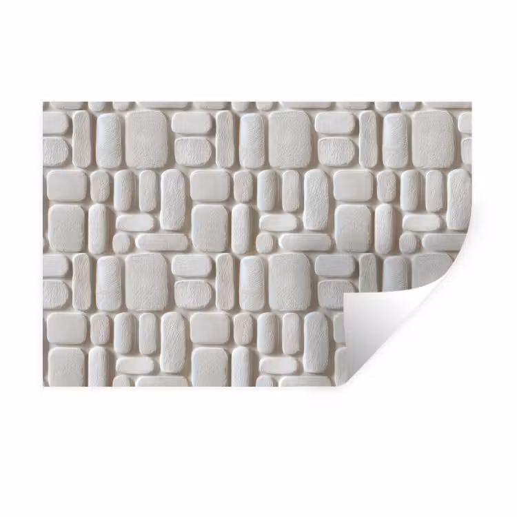 Muursticker - Reliëf - Structuur - Wit — 1