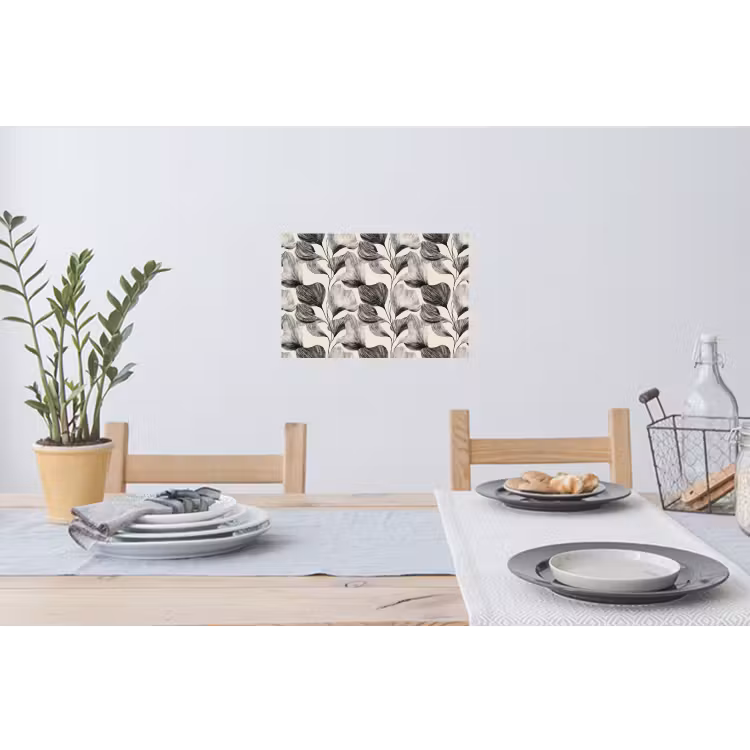 Muursticker - Botanisch - Bladeren - Zwart — 3