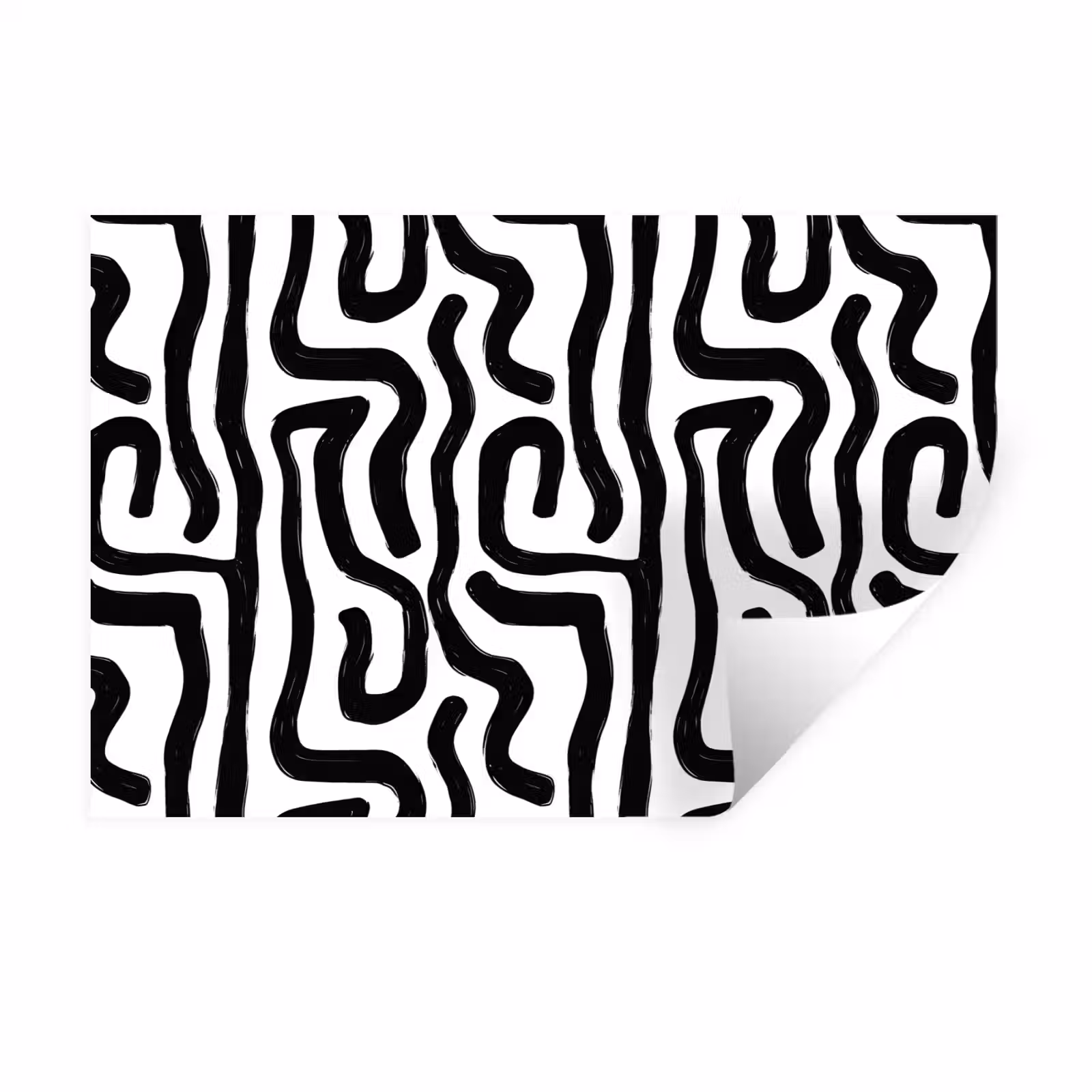 Muursticker - Modern - Lijnen - Zwart — 1