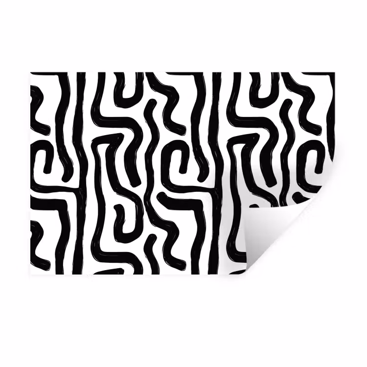 Muursticker - Modern - Lijnen - Zwart — 1