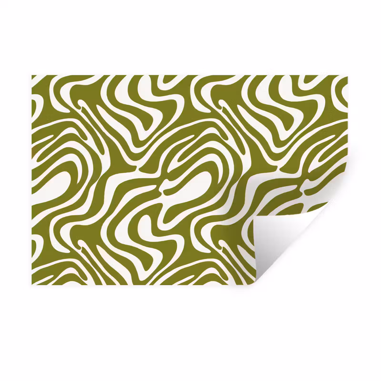 Muursticker - Lijnpatroon - Groen - Organisch — 1