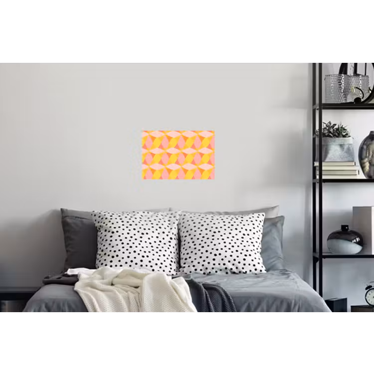 Muursticker - Kleurrijk - Ruitpatroon - Bladvormen — 5