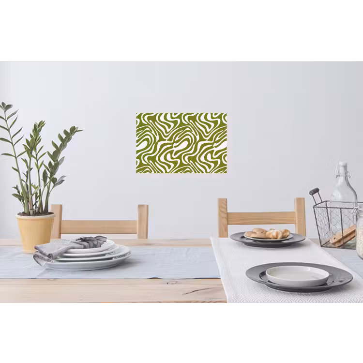 Muursticker - Lijnpatroon - Groen - Organisch — 3