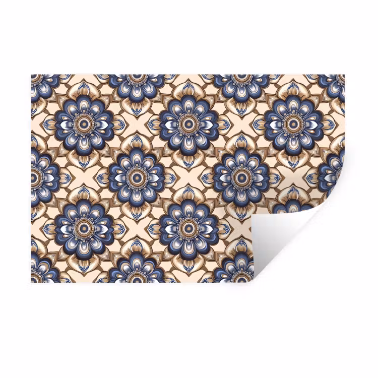 Muursticker - Floraal - Ornament - Blauw — 1