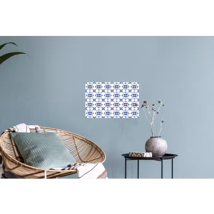 Muursticker - Modern - Patroon - Blauw - Roze — 4